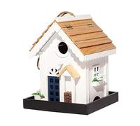 Bird Feeder, Mangeoire À Oiseaux en Bois Type De Villa Suspendue Durable Sauvages Cadeaux Décoration Jardin Distributeur Graines Oiseaux Exterieur