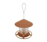 Bird Feeder, Mangeoire for Oiseaux, Outil d'alimentation Automatique des Pieds, écrou Suspendu en Plein air, Support Distributeur à Trous Multiples, récipient Alimentaire(Brown)