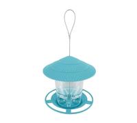 Bird Feeder, Mangeoire for Oiseaux, Outil d'alimentation Automatique des Pieds, écrou Suspendu en Plein air, Support Distributeur à Trous Multiples, récipient Alimentaire(Blue)