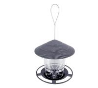 Bird Feeder, Mangeoire for Oiseaux, Outil d'alimentation Automatique des Pieds, écrou Suspendu en Plein air, Support Distributeur à Trous Multiples, récipient Alimentaire(Gray)