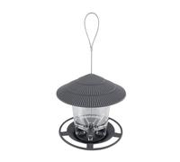 Bird Feeder, Mangeoire for Oiseaux, Outil d'alimentation Automatique des Pieds, écrou Suspendu en Plein air, Support Distributeur à Trous Multiples, récipient Alimentaire(Gray)