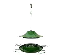 Bird Feeder - Metal, 8.85x8.85x6.8in Food Container Squirrel Proof Design | Weatherproof and Large Capacity Outdoor Bird Feeding Station, Hanging Garden Decor for Yard, Patio, Porch, Park, Lawn