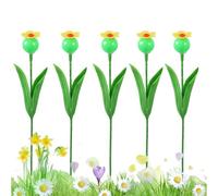 Bird Feeder - Outdoor Feeder | Hummingbird Feeder | 5X Outdoor Hummingbird Feeder Flower Stake, Bird Supply, Bird Lovers Outside Birding Inserted Flower Decoration For Park, Yard