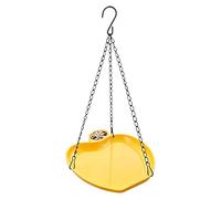 Bird Feeder Outdoor, Weather Resistant Feeding Tray, Durable Pet Food Station, Hanging Garden Feeding Bowl, for Macaws Sparrow Parakeet Budgies Garden Yard Balcony Patio Lawn Use 8.66x8.66x1.18 Inches