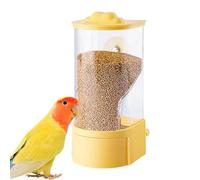 Bird Feeder, Parakeet Automatic Feeder, Comfortable, Compatibility, Food Dispenser Bird for Canary Cockatiel Finch 7.48x3.15 inches, 240g, Pet, Purple, Yellow