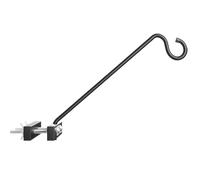 Bird Feeder Pole Hook - Fence Mount Hanger for Garden Decor | Strong Steel Construction with Rotating Arm, Multi Hook Feature, for Hanging Feeders, Lanterns Baskets, Backyard