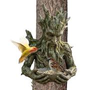 Bird Feeder Sculpture - All-Weather Outside Station, Artistic Hanging Ornament with Easy Access Perch, Garden Wildlife Dispenser, Backyard Nature Focus, Patio Terrace Decoration for Robins Sparrows