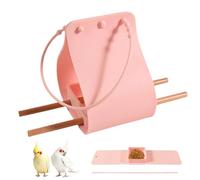 Bird Feeder,Silicone Food Bowl with Wooden Perches Adjustable Strap,Small Bird Feeder - for Backyard Garden Decor Window Viewing Wildlife Watching Patio Deck Porch