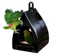 Bird Feeder Station - Windproof Food Dispenser, 6.69 inches Feeding House with Secure Grain, Protection Design, Weather Shield, Wildlife Attraction for Garden Patio Backyard Porch Balcony and Family