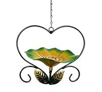 Bird Feeder Tray, Iron Flower Shaped, Heavy Duty Feeding, Decorative Bird Feeder, Sturdy Outdoor Tray, Anti Rust Metal Design, Patio Watching Viewing Pet Aviary Finch Home Food Water Use