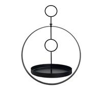 Bird Feeder Tray - Metal Ring for Garden | Weatherproof Small Design with Hanging Hooks, Easy Seed Access, Outdoor Decorative Accent, Feeding Station for Home Pet Inside