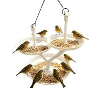 Bird Feeder Tray, Open Feeding, 360 Degree Wild Bird Station, Outdoor Hanging Tray Feeder for Garden Yard Balcony Fence Porch Tree Watching Wildlife Viewing Nature Lovers