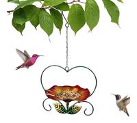 Bird Feeder Trays for Outside - Heavy Duty Flower-Shaped Iron Decoration | Balcony Bird Feeder | for Patio Watching Viewing Pet Aviary Finch Parrots Outdoor Inside Home Food Water