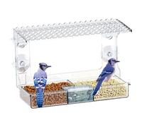 Bird Feeder, Window Birdhouse, Suction Cup Mount, Clear PC Frame, 9.84x3.94x6.57 inches, Outdoor Decor, for Balcony Garden, Backyard Yard Use, Nature Viewing, Wildlife Attraction