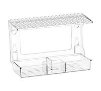 Bird Feeder Window Viewing Box, Wild Bird Feeders, 9.84x3.94x6.57 inches Clear Suction Cup Attachment, Acrylic Tray, UV Stabilized Material, Easy Removable, for Patio