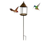 Bird Feeder with Stake - Vintage Outdoor Feeding Tray for Backyard Birds