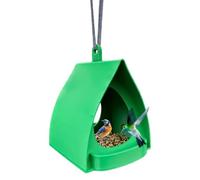 Bird Feeders for Outdoors - 3D Printed Hangable Hut Style Bird Feeding Station 12.5x10x13.5cm Open Access Design, Outdoor Decor | Mounted Feeder for Garden Balcony Patio Hummingbird Wild Birds