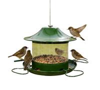 Bird Feeders For Outdoors, Metal Squirrel Proof Bird Feeders, Weatherproof Large Capacity For Yard Patio Porch Pathway Park Lawn Ornaments Feeding Wild Hummingbird Finch Sparrow