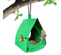 Bird Feeders for Outdoors - Open Design Feeding Station, Hut Shape Hangable Mounted Feeder, Weather Resistant Construction | Solution Easy Access Bird Dining Solution for Garden Winter Balcony