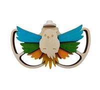 Bird Feeders for Outdoors - Wood 23x14cm | Rotating Training and Chewable Perch Toy | Interactive Feeder for Parakeets Cockatiels Parrots Yard Deck Window Garden Use