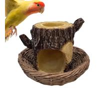 Bird Feeders Outside Tree - Stump Shaped Birdwatching Feeding, Station Tray Wild Birds, Parrots Cockatiels Finches Lovebirds Budgies | Outside Tree Stump Shaped Birdwatching Feeding Station Tray