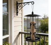 Bird Feeders Outside - Triple Tube Squirrel Proof | Large Capacity Seed Dispenser Station, Durable Outdoor Feeding Solution System for Finch Hummingbird Food Nut Garden Yard Patio Porch