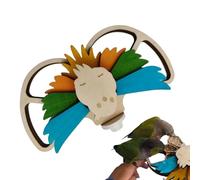 Bird Feeders, Wood Foraging Toys, 9.06x5.51 inches Chewable Perch Feeder, Interactive Hanging Accessory for Parakeet Cockatiel Parrot in Outdoors Yard Deck Window Garden and Backyard Birdwatching Fun