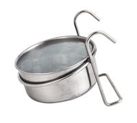 Bird Feeding Cups - Bird Dishes for Cage | Compact Birds Food Cup, Suspending Stainless Steel Sturdy Spill Proof Water Bowl for Cockatiel Indoor Conure Lovebird Drinking Parakeet Feeding