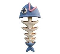 Bird Feeding Rack - Creative Novelty Fish Bone Resin Bird Feeder Stand for Outdoor Use, Decorative Garden Feeding Station for Birds | Unique Patio Balcony Backyard Garden Park Feeder Decor for Outdoor