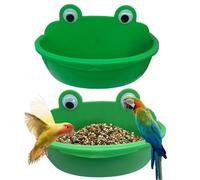 Bird Food Bowl - Caillots à Cages Lumineux | Plats D'alimentation De Perroquets, Bol D'alimentation Pour Eau Cage Pour Oiseaux, Tasse Coopérative Avec Porte-Spuls, Bols À Oiseaux Pour P