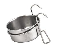 Bird Food Bowl, Parrot Birds Foods Feeding Cups, Suspending Stainless Steel Sturdy Spill-Proof Water Bowls, for Cockatiel, Conure, Lovebird 5.51x2.17 inches, Parakeet, Indoor Feeding