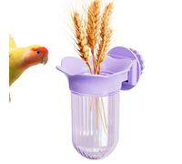 Bird Food Dishes, Bird Feeding Dish Cups, Feeder Bowl with Clamp 3.9x3.23x2.2 inches, Water Container for Budgies, Cockatiel, Finches, Conure, Small Animals, Fast Installation