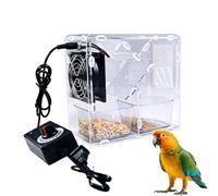 Bird Food Shell Remover - Électrique Husk Séparateur Sifter, Electric Bird Feed Husk Blower Séparator with Adjustable Speed, Transparent Sifter with DualCollection Boxes | for Aviary Finches Parrots