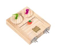 Bird Foraging Toys, Cockatiel Foraging Toys, Wooden Beak-Healthy Enrichment Feeder, Snap Fit Assembly, Portable Natural Interactive Toy for Mental Stimulation, Chewing, Training, Climbing, 14x12x2.7cm