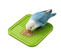 Bird Foraging Toys, Parrot Enrichment Puzzle Feeder, Interactive Bird Feeding Mat, Slow Feeding Training Toy, Mental Stimulation Cage Activity Toy, 7.68 × 7.68 × 0.39 in, for Indoor Outdoor Play