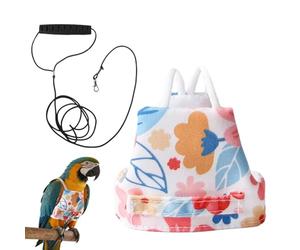 Bird Harness - Adjustable Retractable Pet Fly Clothes, Durable Nylon Material, Lightweight Comfortable Fit, Secure Design | Macaws, Sparrows, Parakeets, Lovebirds, Conures, Cockatiels, Safe Outdoor