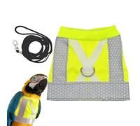 Bird Harness Vest, Adjustable Parrot Harness with Reflective Strip, Comfortable for Parrot Training, Safe and Durable Tack, Perfect for Outdoor Walks, 1 Set, Good Adventures