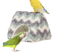 Bird Hideaway Tent - Cotton Parrot Cave, Winter Warm Snuggle Nest, Soft Thickened Cabin For Parakeet Cockatiel Cockatoo, Plush Bed, Stuffed Hanging Shelter, Comfortable Cage Accessory, Sleeping H