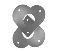 Bird House Entry Guard, Predator Guard Plate, Heart-Shaped Birdhouse Protection, Compact Metal Safety Shield, 2-Pack, Aluminum Construction, 3.15x2.95 inches