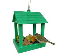 Bird House Feeder - Open Roof Station, Weather Resistant Shelter for Outside Yard Garden, Hangable Enclosure with Food Supply, Outdoor Habitat, Viewing Stand for Hummingbird and Finch Enthusiasts