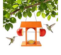 Bird House Feeder - Station alimentaire design ouvert avec couvercle de protection, mangeoire d'extérieur en bois | Idéal pour la visualisation des parents, l'attraction de coccinelles, l'utilisation