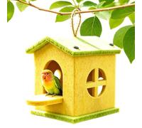 Bird House for Outside - Enclosed Felt Winter Nest, Warm Parrot Breeding | Bird House, Enclosed Felt, Winter Warmth, Parrot Breeding Nest, Shelter, Wind Protection, for Macaws Sparrow Parakeet Fi