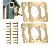 Bird House Guard - de Protection en métal - Accessoires pour boîtes de Nuit | Squirrel-Proof Sparrow & Woodpecker Protection with Screw, Sturdy Hole Protector for Outdoor Bluebird House