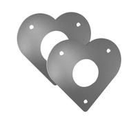 Bird House Guard, Pet Home Protector, Protective Entrance Replacement, 2-Pack Set Heart-Shaped Design Metal Construction for Security, 3.15x2.95 inches