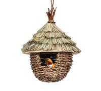 Bird House - Maison en coton recy e 17 cm - Nester d'oiseaux fait à la main - Artisan du commerce équitable - Métal recy oton et jute pour le patio, le patio