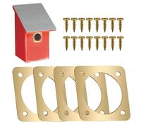 Bird House Predator Guard - Lot De 4 Plaques De Cuivre De 5 Cm, Protection De Trou De Boîte À Oiseaux En Métal | Bouclier D'entrée Anti-pic D'écureuil, Panneau De Volière De Remplacement De 2 Pouces P