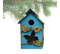 Bird Houses - Abri suspendu mignon, cage à oiseaux en bois extérieur | Boîte décorative à suspendre pour jardin, oiseau durable Habitat Home, idéal pour patio, arrière-cour, parc, réserve naturelle