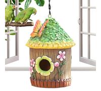 Bird Houses for Outside, Hangable Bird Nesting Box, 450g Resin Cute Small Birdhouses, Durable Weather-Resistant, Ideal for Garden and Yard Decor, Perfect Swallows & Outdoor