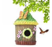 Bird Houses Outdoor, Hanging Bird House, Resin Birdhouse Decor, Cute Nest, Swallow Nest Box, Tree Mounted Birdhouse, Garden Shelter, Yard, Outdoor Cottage, Small Birdhouses