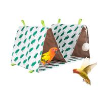 Bird Hut, Double Cave Parrot Nest, Triangle Hangable Indoor & Outdoor Breeding 11.81x8.66x6.69 inches, Rest, Play, and Enrichment, Ideal for Window Placement, Convenient Cleaning